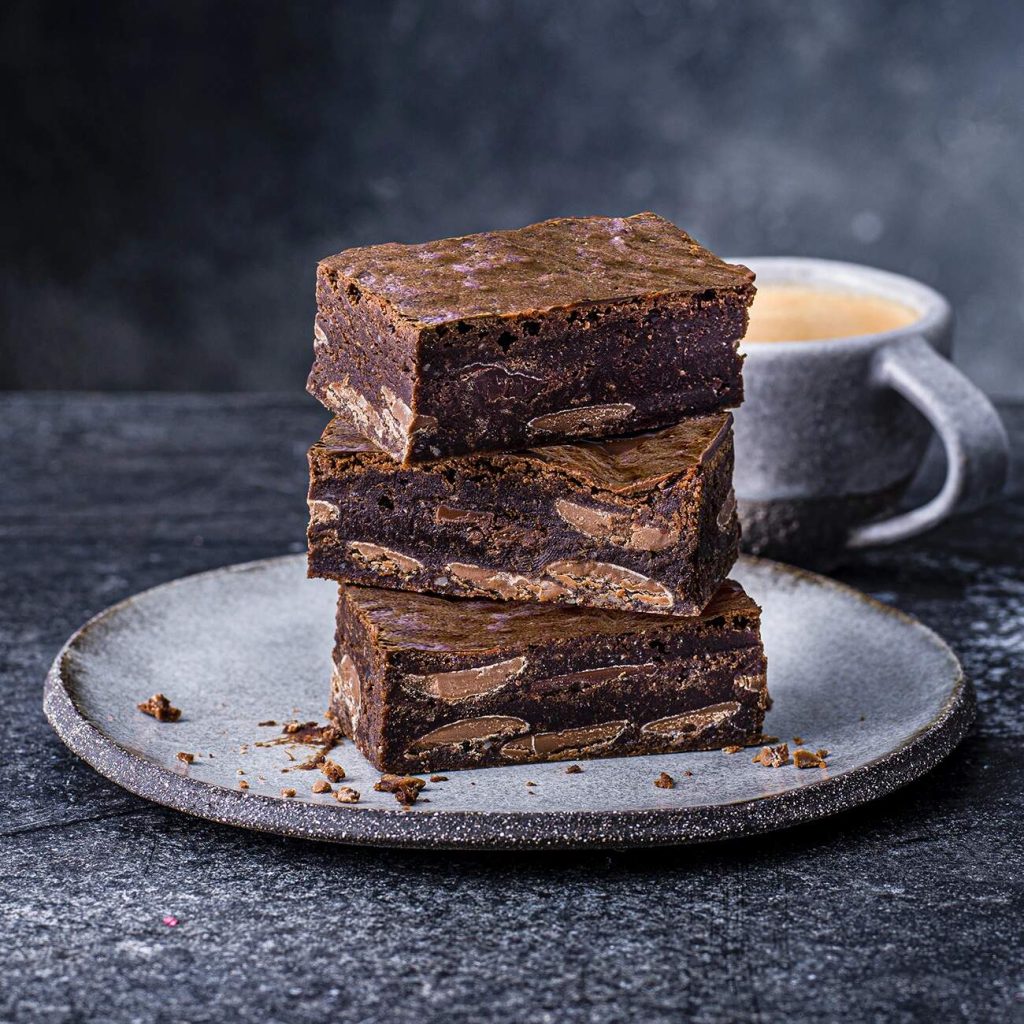 Brownies pieces on a plate